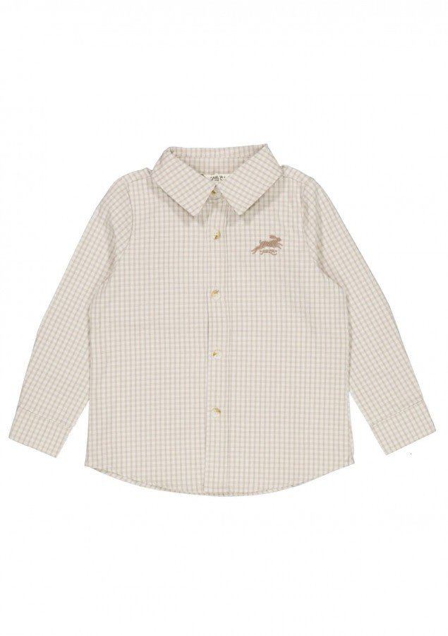 Arza Brown Check Button Down Shirt - Posh New York
