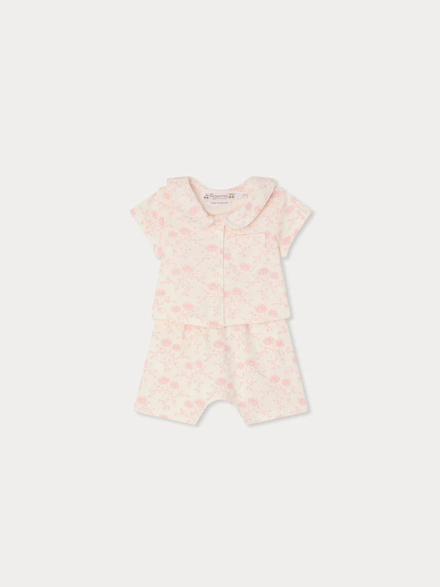 Baby Set Pink Floral - Fl Rose Pale 521 - Posh New York