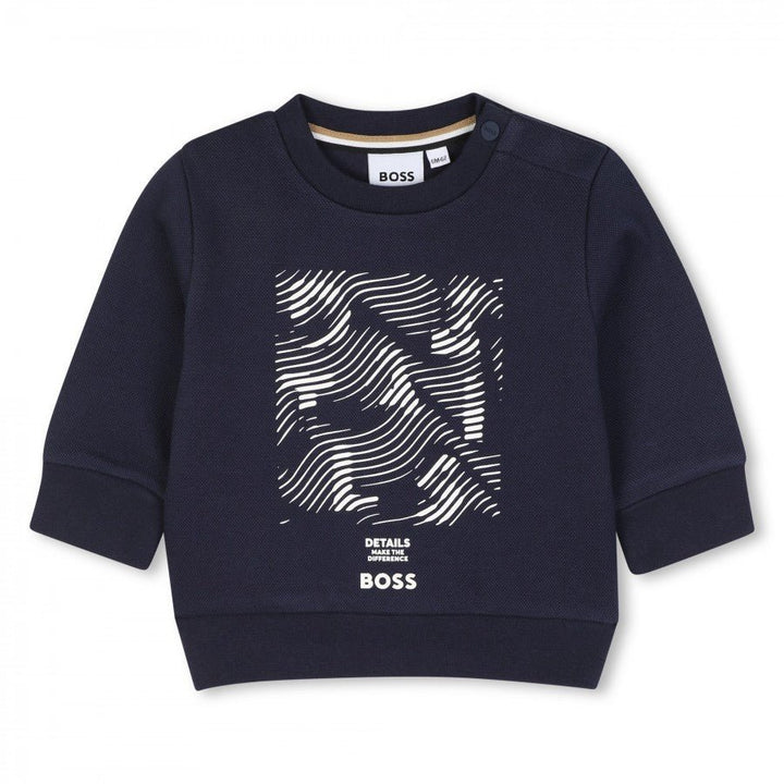 BABY SWEATSHIRT W/ ABSTRACT LOGO - Posh New York