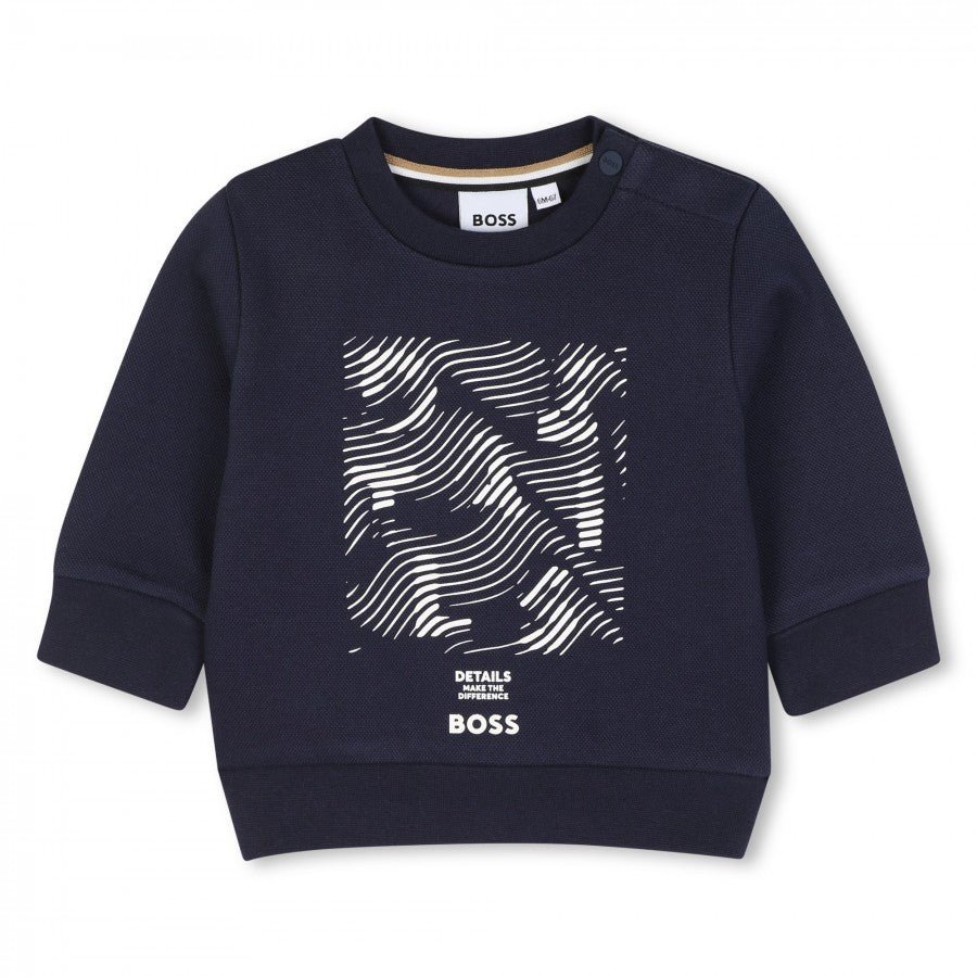 BABY SWEATSHIRT W/ ABSTRACT LOGO - Posh New York
