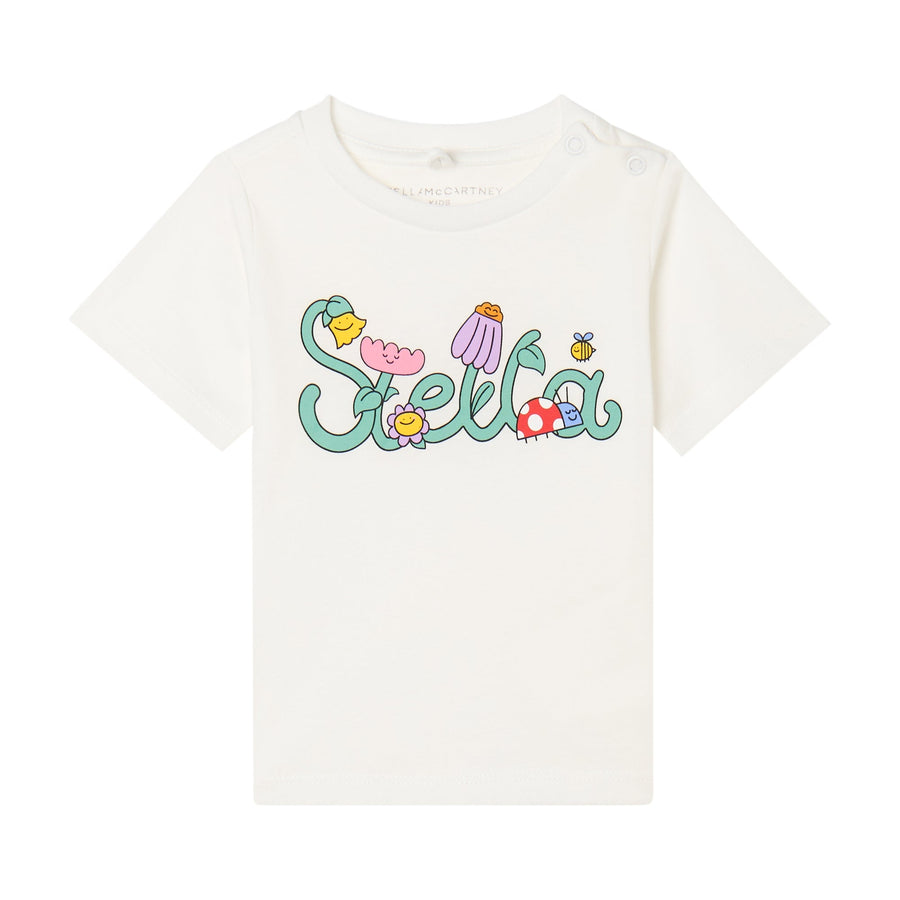 Baby T-Shirt With Stella Logo - White - Posh New York