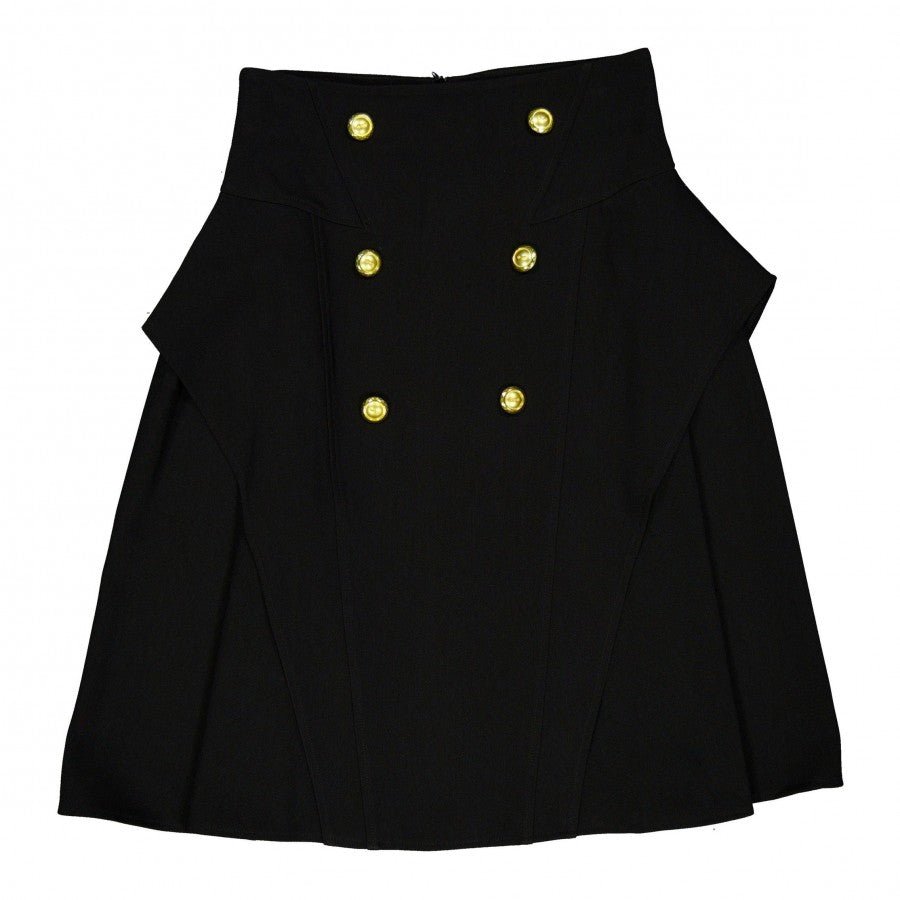 Black Gold Button Blazer Skirt - Posh New York