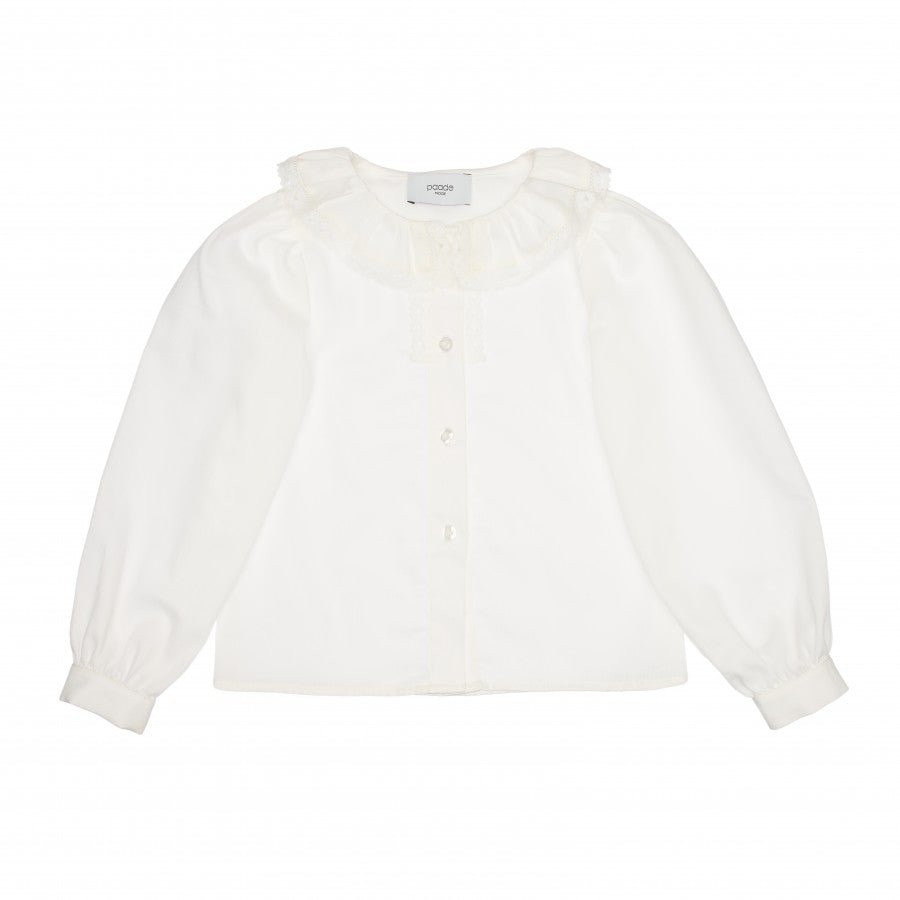 Blair Cotton Blouse With Frill Collar - Posh New York
