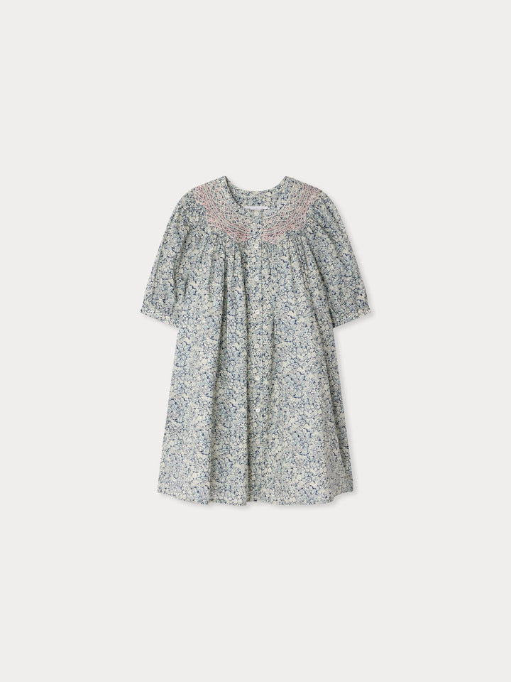 Blue Floral Dress - Fl Bleu De Prusse 51 - Posh New York