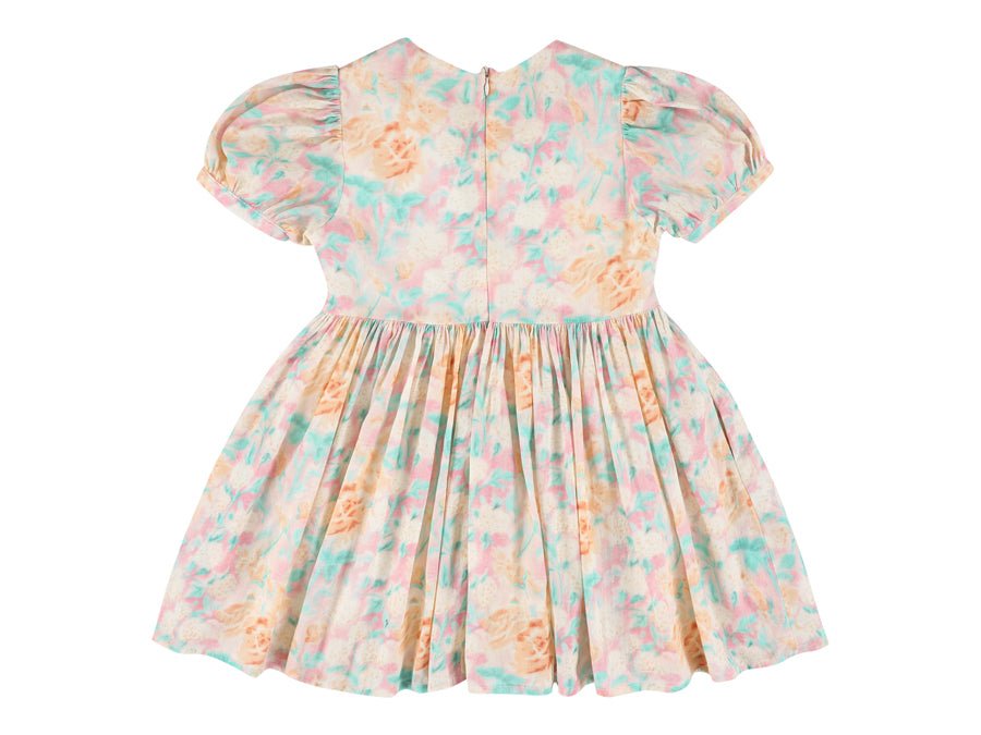 Blue Floral Puff Sleeve Dress - Pink - Posh New York