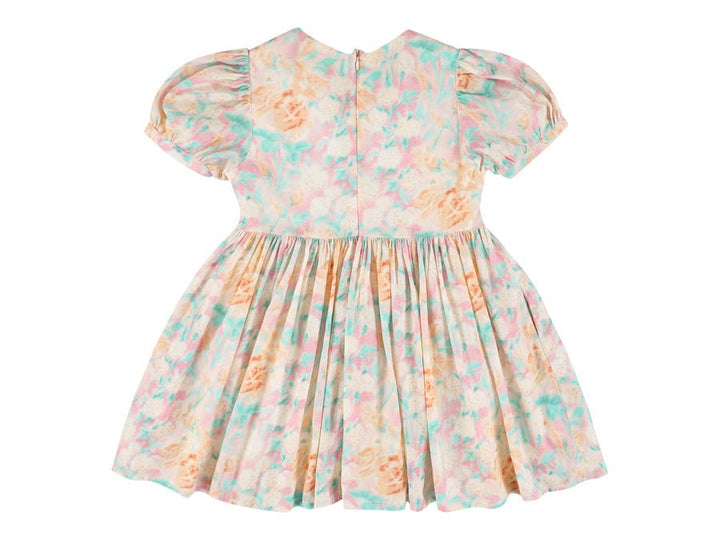 Blue Floral Puff Sleeve Dress - Pink - Posh New York