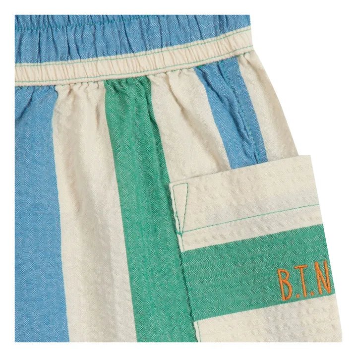 Blue & Green Shorts - Rayures Coco - Posh New York