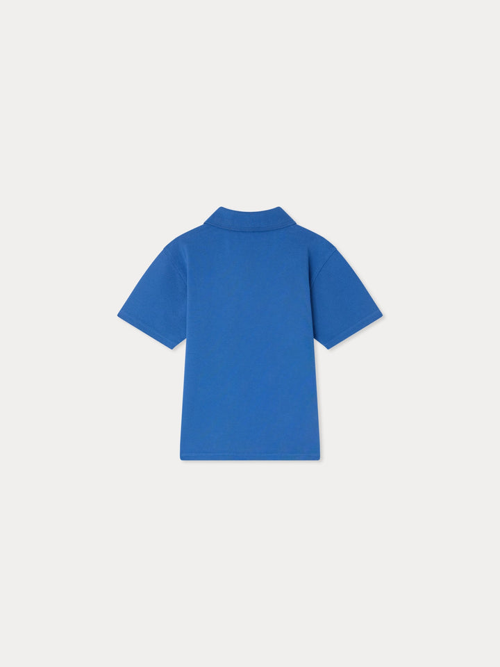 Blue Polo With Badge - Bleu Intense 173 - Posh New York