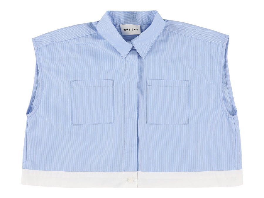 Blue Shirt With Collar - Bleu - Posh New York