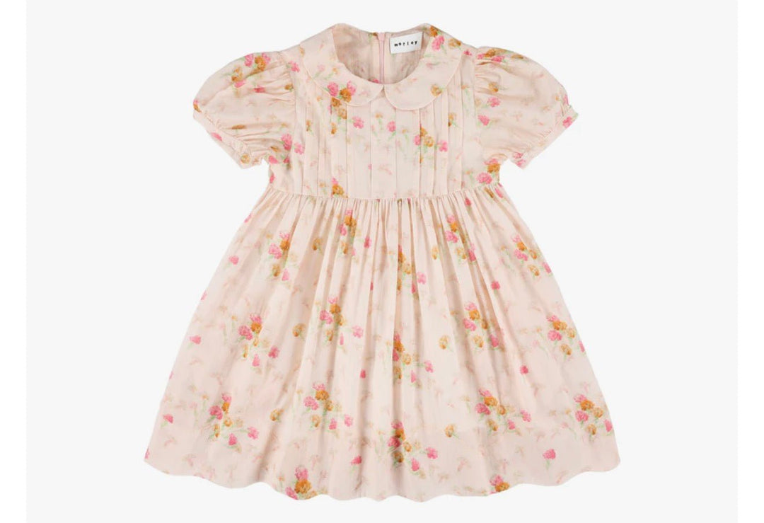Blush Floral Dress With Collar - Blush - Posh New York