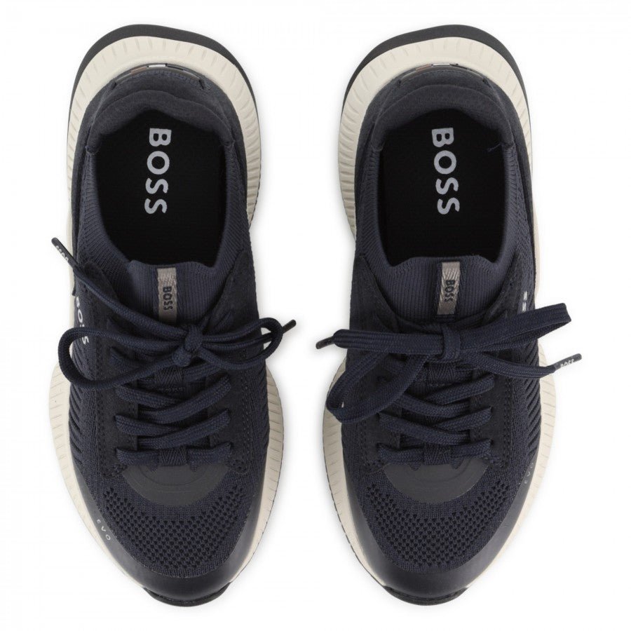 BOSS NAVY SOCK SNEAKERS - Posh New York