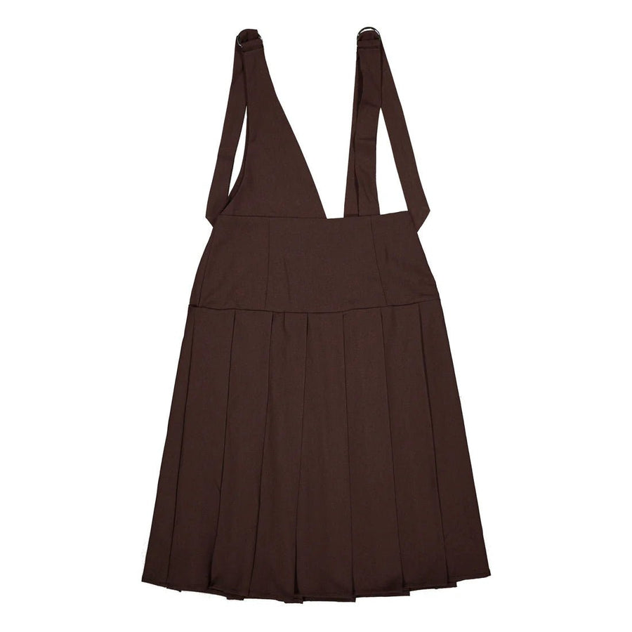 Brown Pleated Jumper - Posh New York