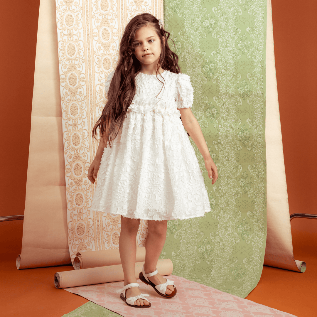 Clara Chiffon Dress - White - Posh New York
