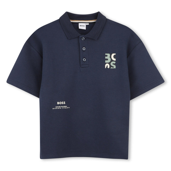 Cotton Piqu Polo Shirt - 849 Navy - Posh New York