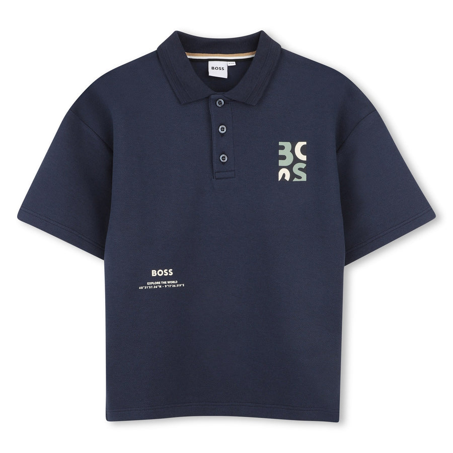 Cotton Piqu Polo Shirt - 849 Navy - Posh New York