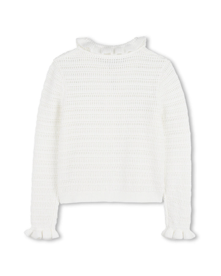 Crochet - Like Knit Cardigan - 117 OffWhite - Posh New York