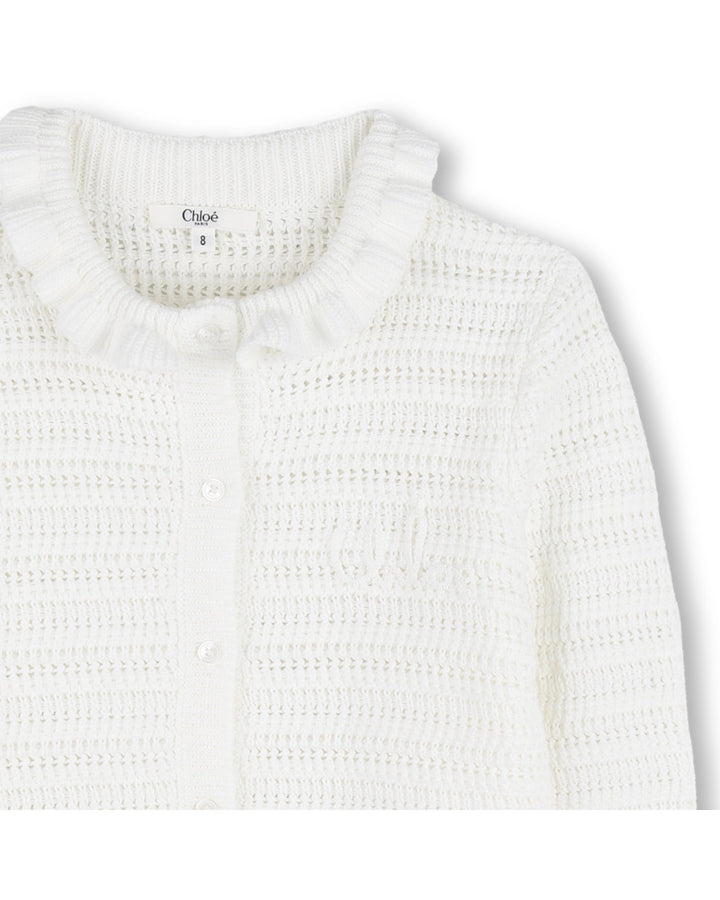 Crochet - Like Knit Cardigan - 117 OffWhite - Posh New York