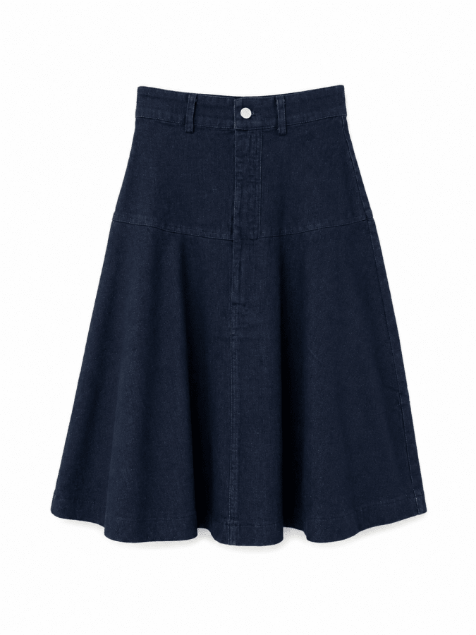 DROPWAIST DENIM SKIRT - Posh New York