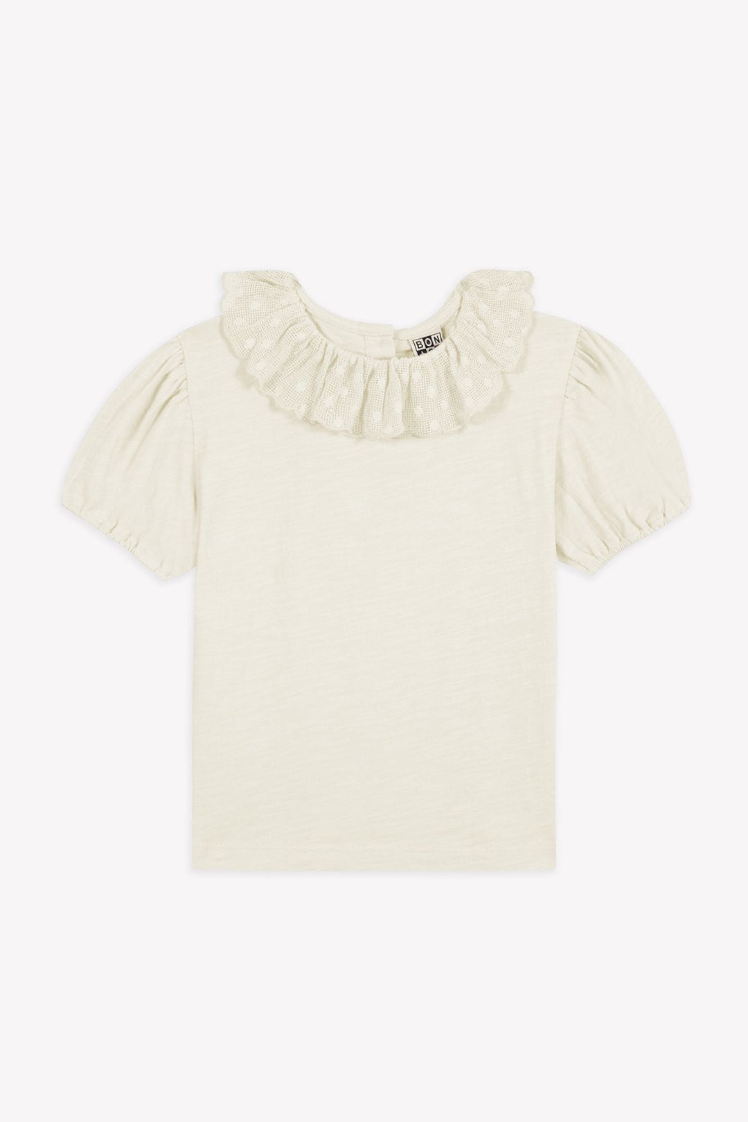 Ecru Ruffle Tee - Ecru - Posh New York