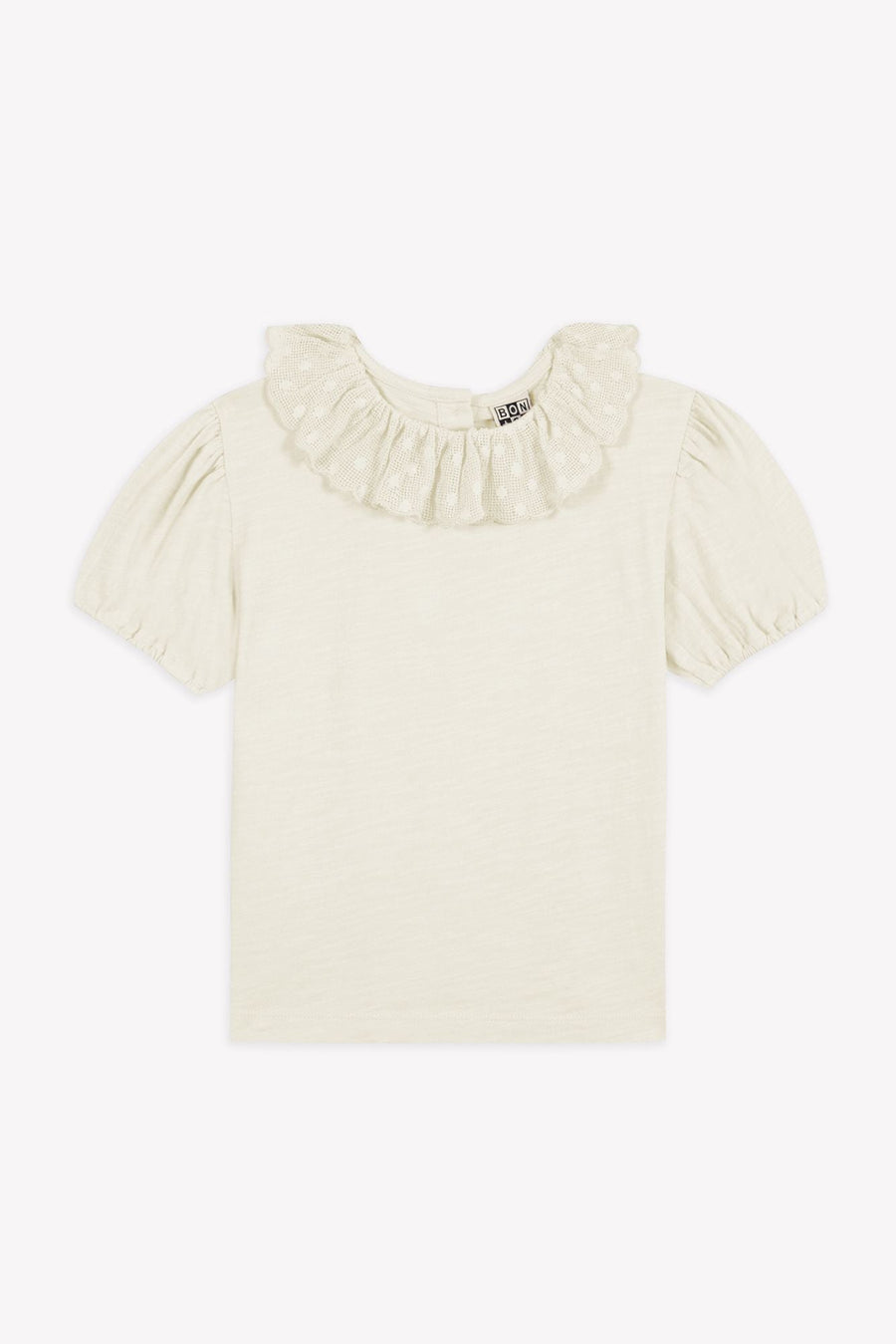 Ecru Ruffle Tee - Ecru - Posh New York