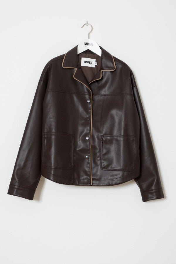 FAUX LEATHER JACKET - Posh New York