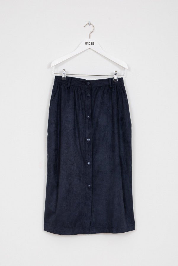 FAUX SUEDE MIDI SKIRT - Posh New York