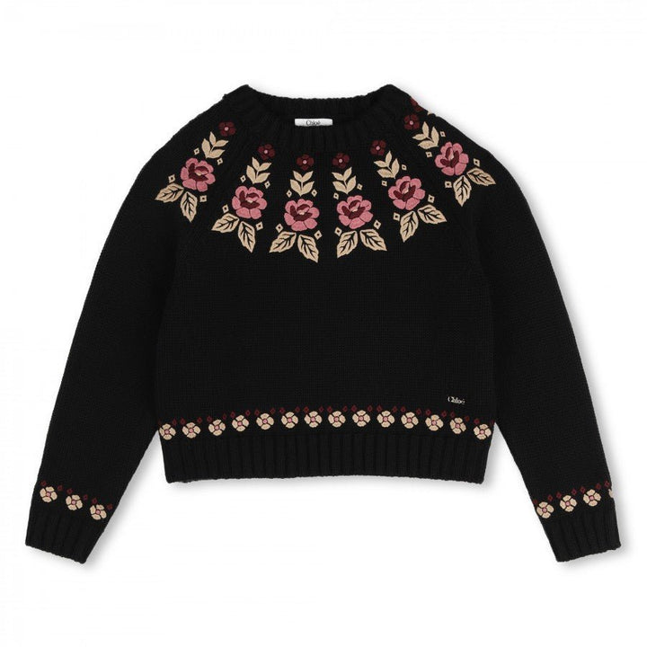 FlLORAL KNIT SWEATER - Posh New York
