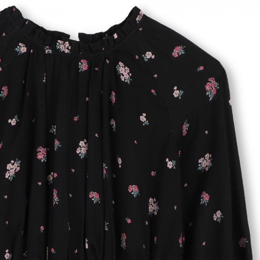 FLORAL PRINT RUFFLED DRESS - Posh New York