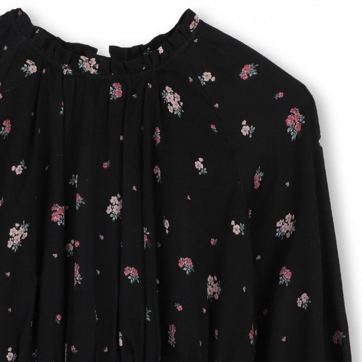 FLORAL PRINT RUFFLED DRESS - Posh New York
