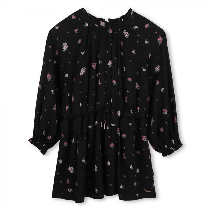 FLORAL PRINT RUFFLED DRESS - Posh New York