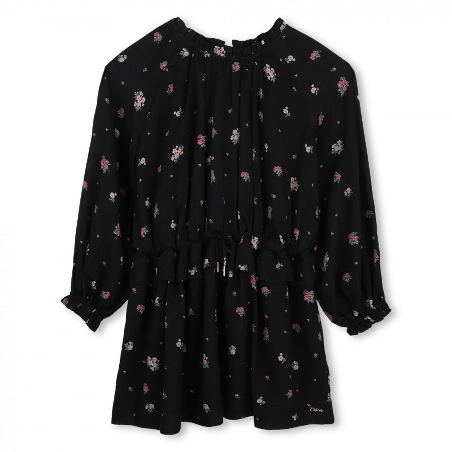 FLORAL PRINT RUFFLED DRESS - Posh New York