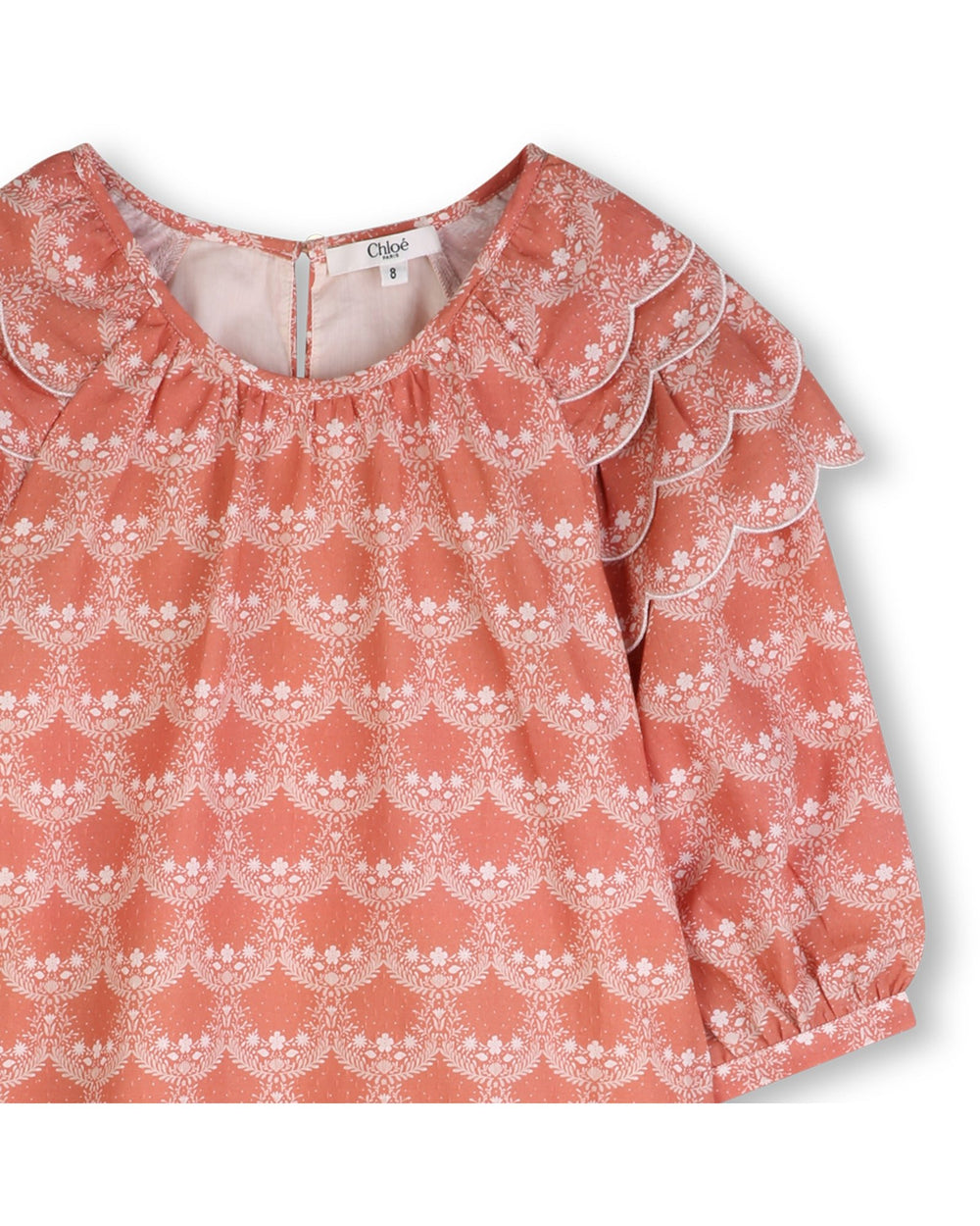 Flounce Puff Sleeve Dress - 45U Pink Coral - Posh New York