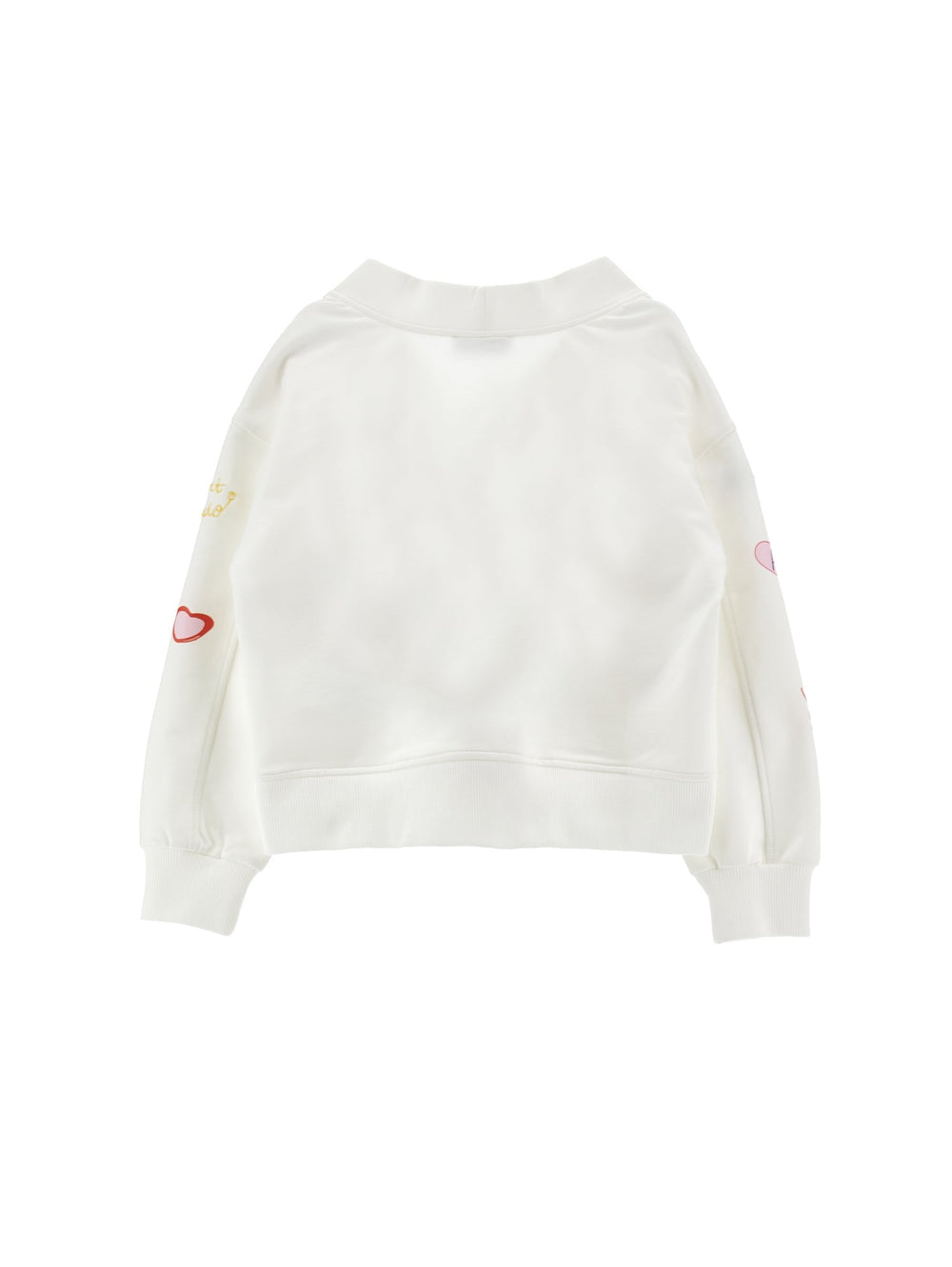 French Terry Cardigan With Allover Graphic - 0001 White - Posh New York