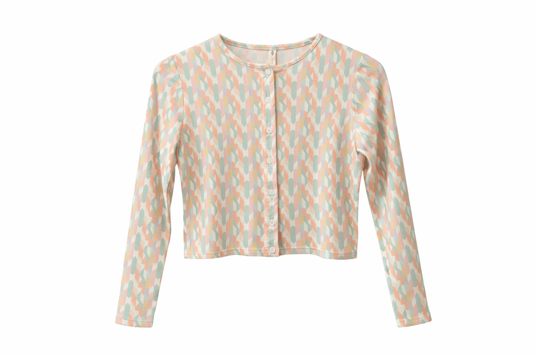 Geometric Print Cardigan - Posh New York