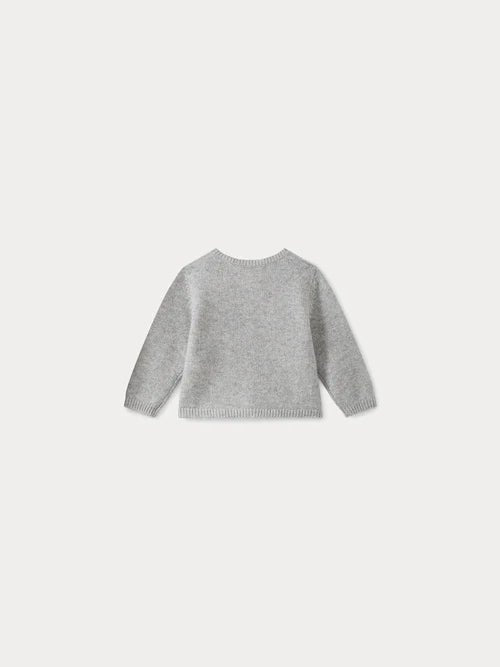 HEATHERED GREY CARDIGAN - Posh New York