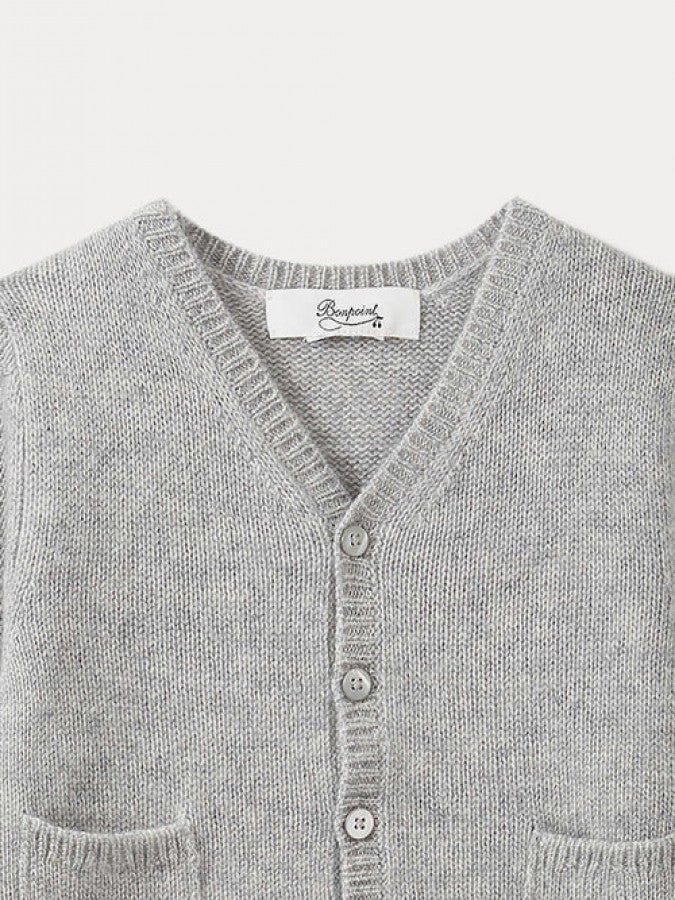 HEATHERED GREY CARDIGAN - Posh New York