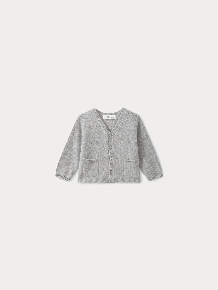 HEATHERED GREY CARDIGAN - Posh New York
