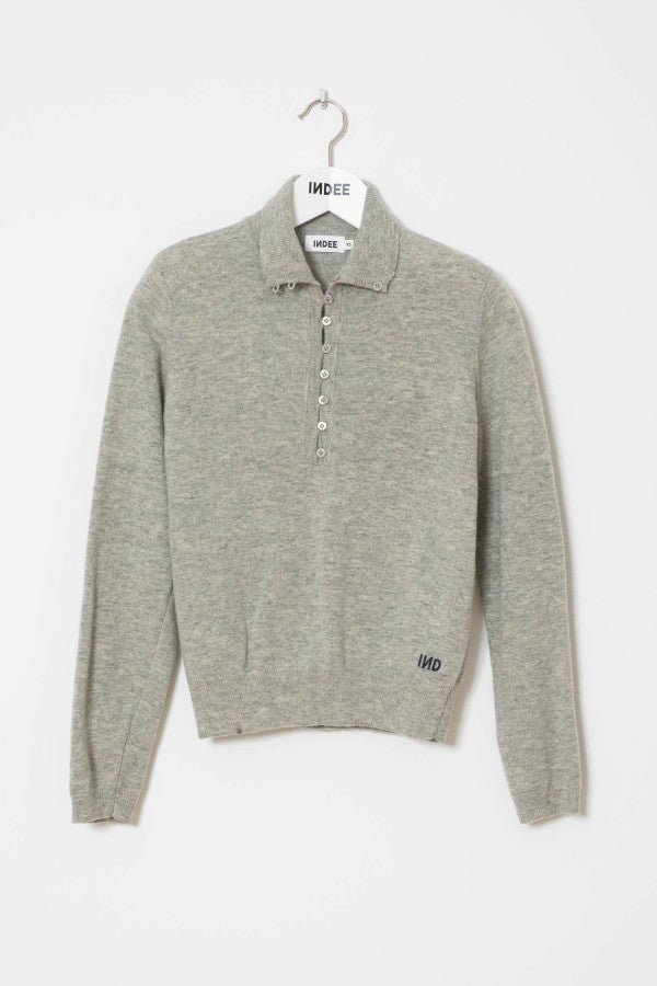 HIGH NECK PULLOVER WITH BUTTONS - Posh New York