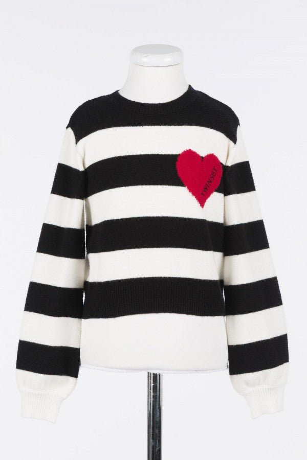 KNIT DETTAGLIO HEART SWEATER - Posh New York