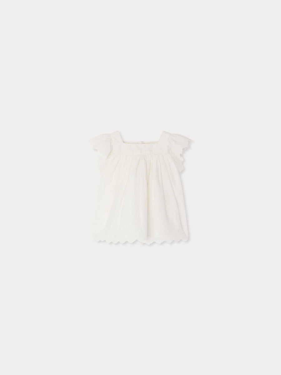 Layli White Blouse - UPB Blanc Lait 102 - Posh New York