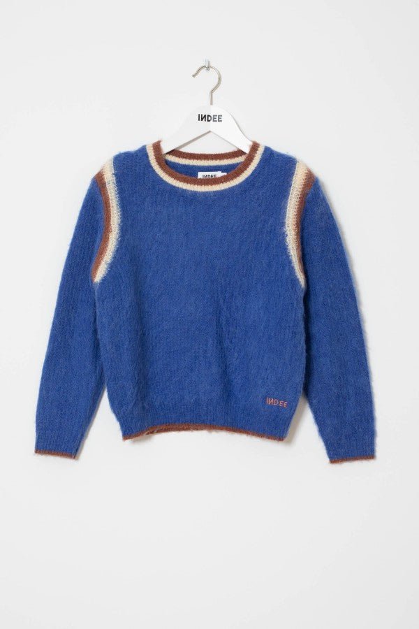LONG SLEEVE ROUND NECK PULLOVER W/CONTRASTS - Posh New York
