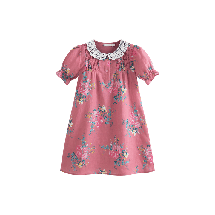 Loredana Dress Pink Flowers - Pink Flowers - Posh New York