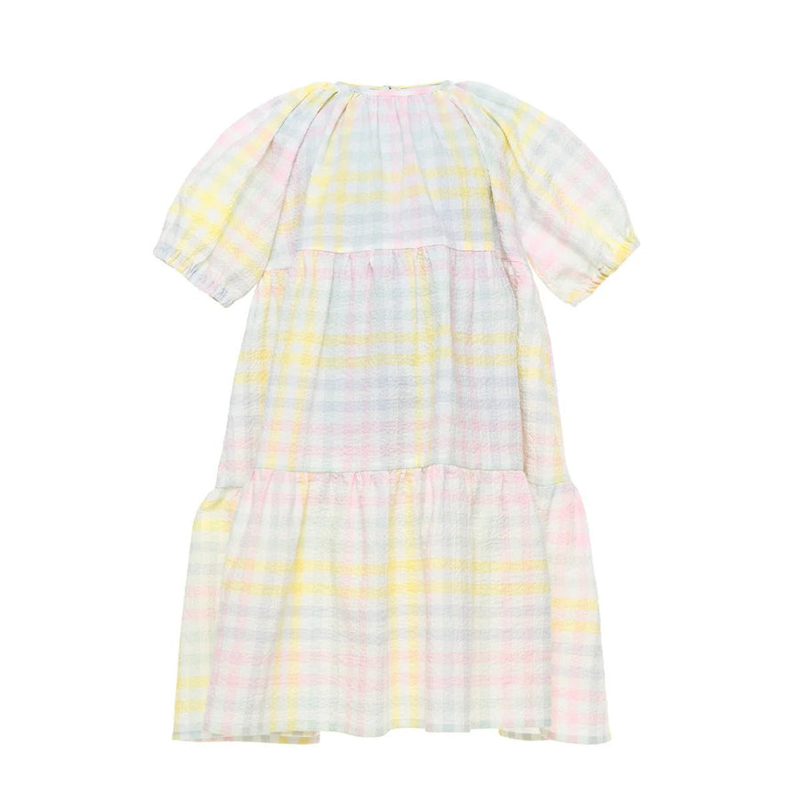 cotton pastel dress Fit-and-Flare Midi Dress in Cotton Organza peach / 6