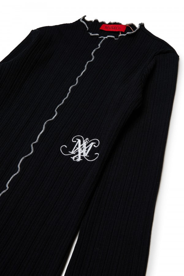 MAXT45F LS COTTON RIB SHIRT W CONTRAST TRIM - Posh New York