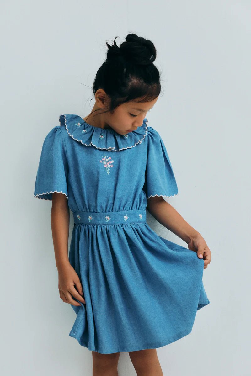Menta Dress - Light Blue Chambre - Posh New York