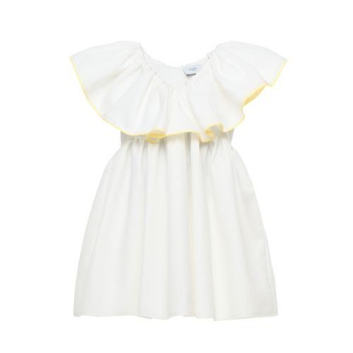 Noah Pinafore Dress - White - Posh New York