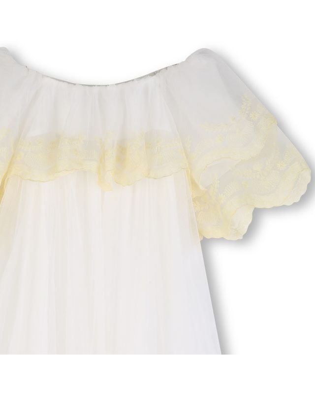 Pastel Colored Floral Embroideries Dress - 117 OffWhite - Posh New York