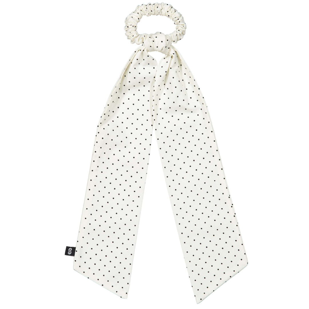 Pebble Scrunchie - Black Dot - Posh New York