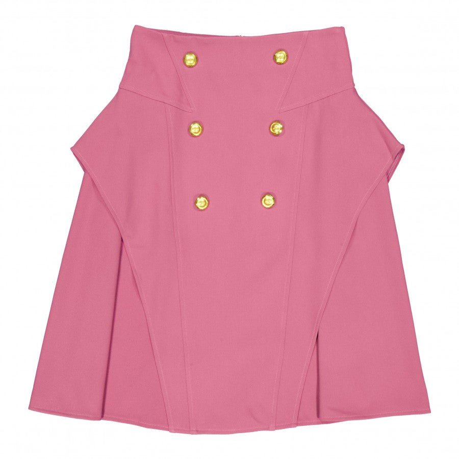 Pink Gold Button Blazer Skirt - Posh New York