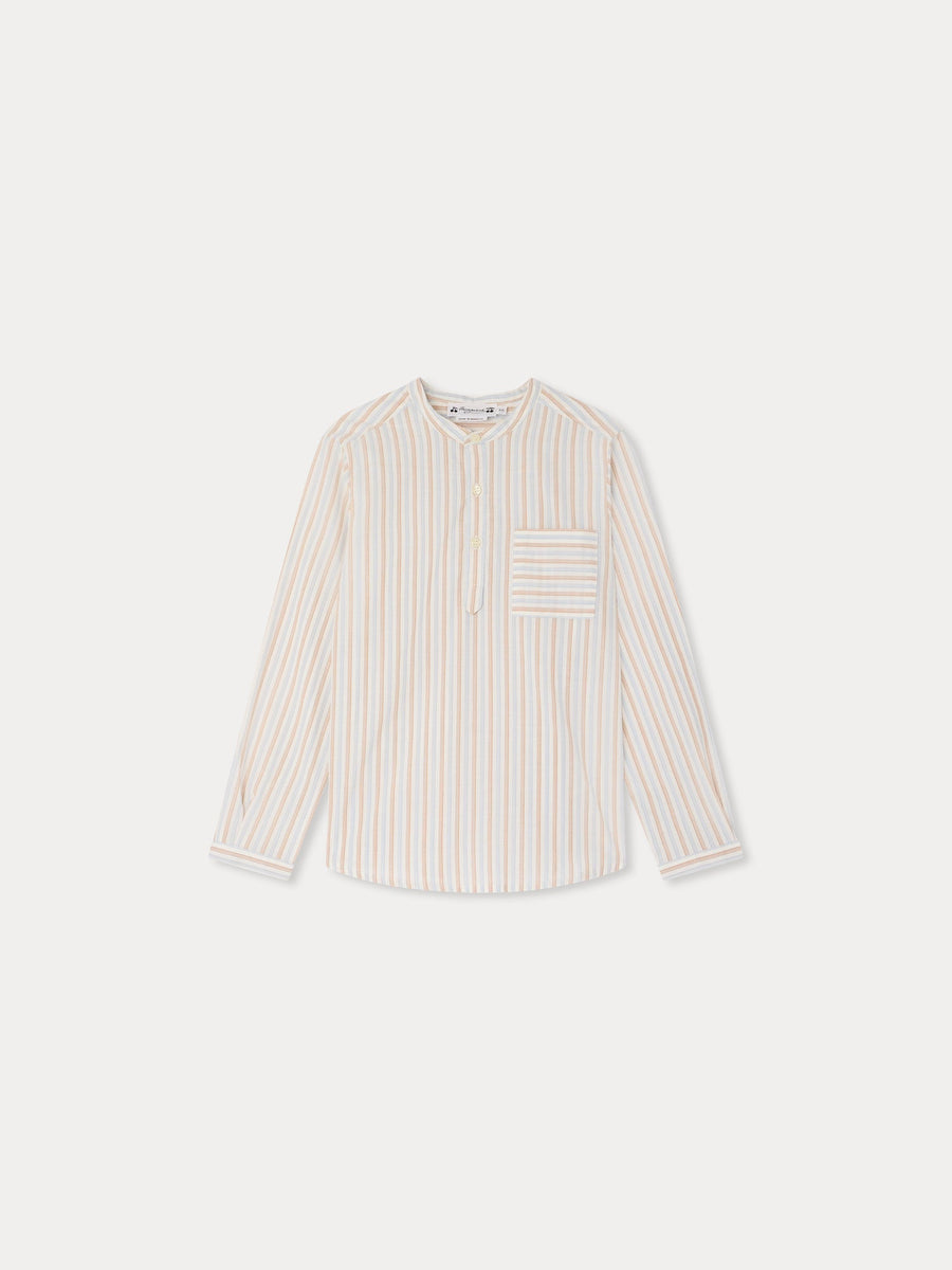 Pinstriped Collar Shirt - Rayrues Ciel 210 - Posh New York